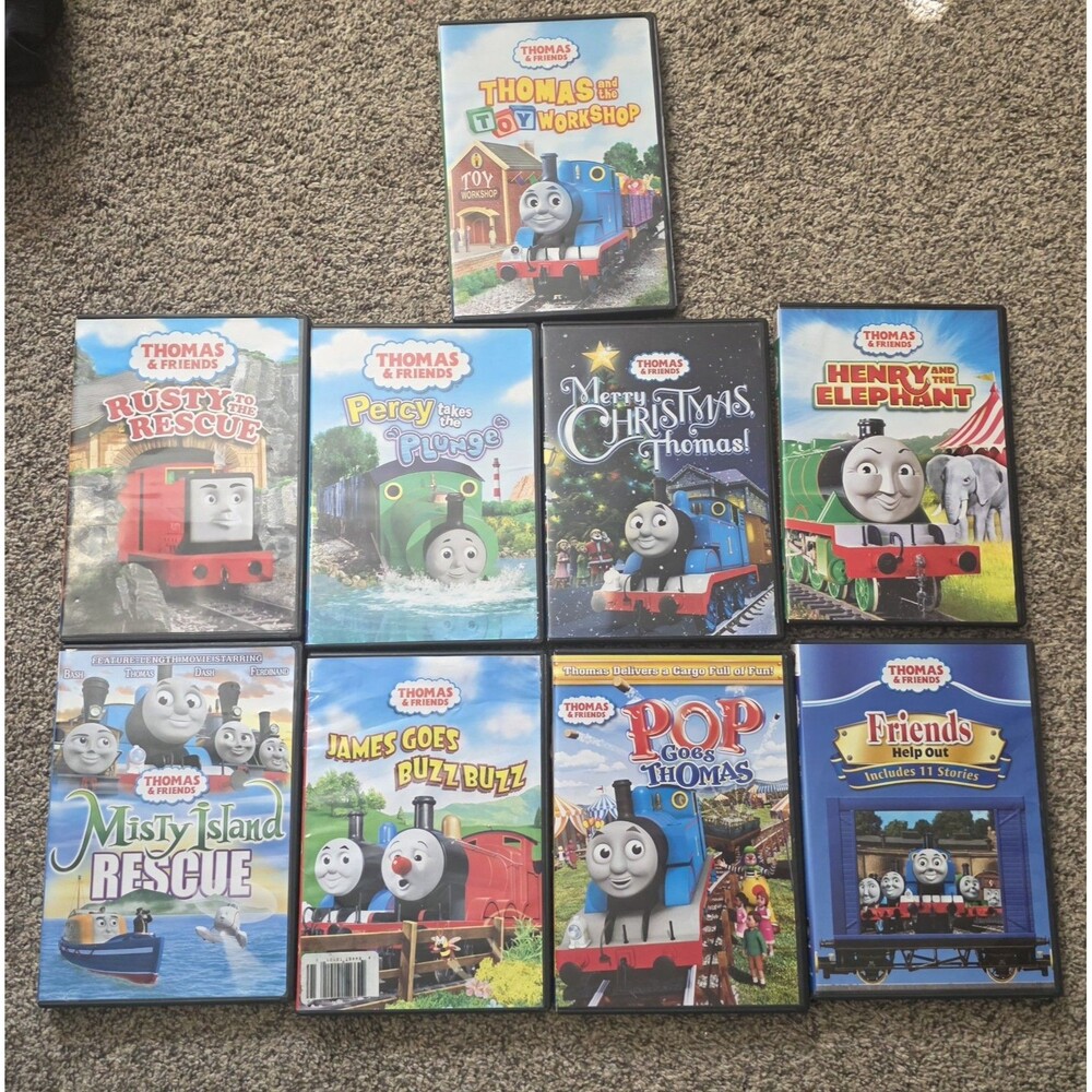 Thomas The Train DVD Lot Of 9 Thomas And Friends Classic Cartoon Kids